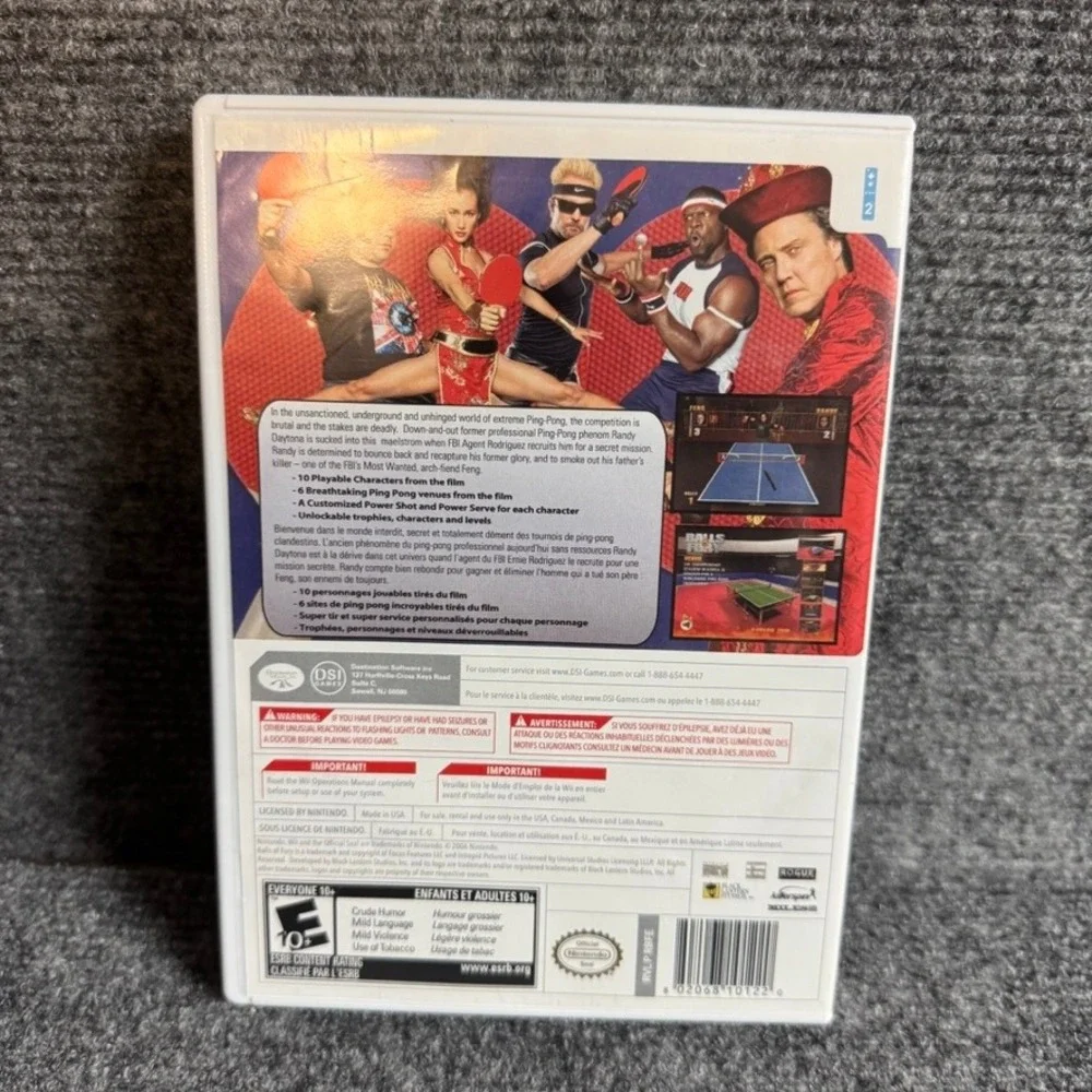 Balls of Fury Nintendo Wii Game Complete CIB Table Tennis Sports DSI Games